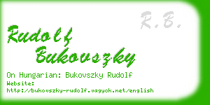 rudolf bukovszky business card
